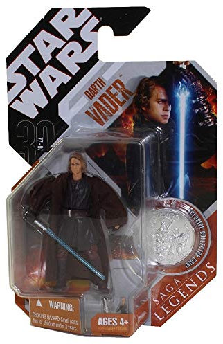 Star Wars 30th Anniversary Saga Legends DARTH VADER Anakin Skywalker w/ coin