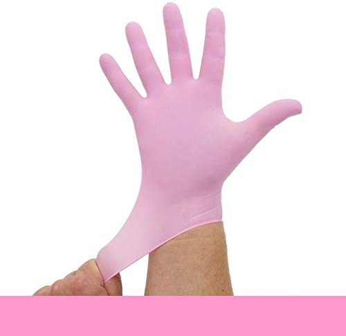 Nitrilhandschuhe Pink Rosa, Einmalhandschuhe, Einweghandschuhe, 100 Stück, Größe XS
