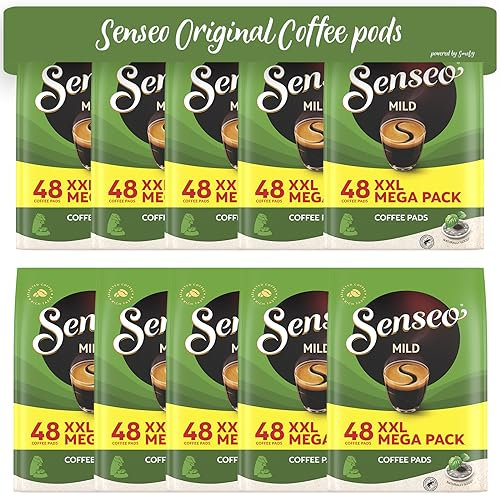Senseo Kaffeepads Mild Roast, Sabor Fino y Suave, Bolsitas para Cafetera, 480 Bolsitas