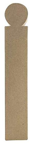 Décopatch AC402O Buchstabe I Fantasie aus Pappmaché, 5 x 5 x 30 cm, zum Verzieren, ideal für Ihre Wohndeko, Kartonbraun