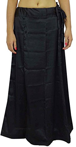 Satin Silk Saree Petticoat Underskirt Bollywood Indian Lining For Sari