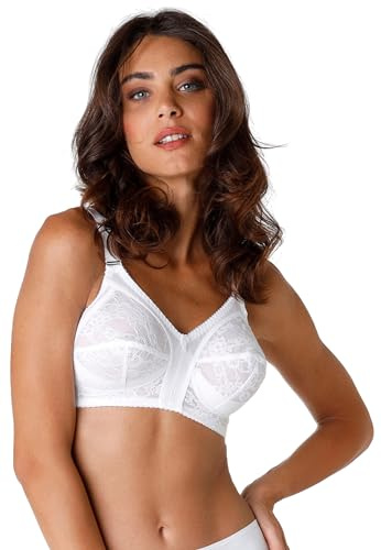 Lovable Reggiseno Senza Ferretto in Pizzo | Alto Sostegno | Lunette Interne e Spalline Larghe | Classici Antonella 7490 Donna