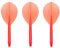 Darts Corner Condor Integrierter Flight & Stem – Zero Stress – Tropfen – langes, klares Rot – 1 Set (3)