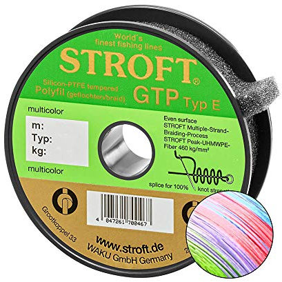 WAKU Stroft Schnur GTP Typ E geflochten Multicolor 150m Typ E5 12,00kg