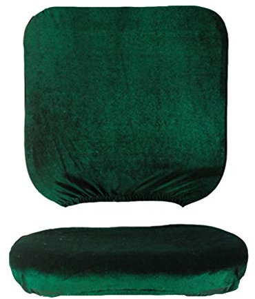 Fenteer Sitzbezug + Rücklehne Stuhlbezug Stuhlüberzug Stuhlhusse Strechhusse für Drehstuhl Bürostuhl, Dunkelgrün