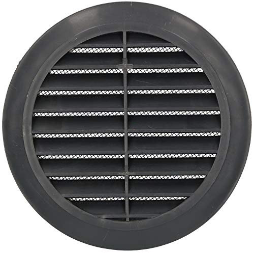 KOTARBAU® Grille de ventilation 100 mm Ronde Anthracite à Lamelles Raccord de Tuyau en Plastique