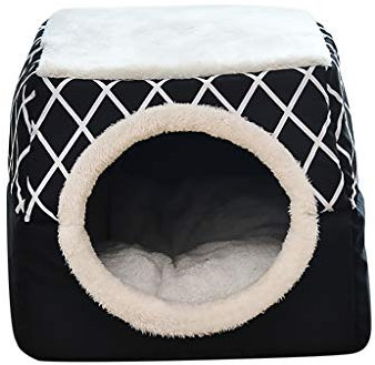 Kolylong® Hundebett Katzenbett Hundehöhle Hundehütte Tragbar Faltbare Hund Zimmer Katzenhöhlen Haustier Haus und Sofa Geometrisch Hundedecke Haustierbett Zwingermatten