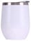 Gteller 12 oz Stainless Steel Wine Tumbler Stemless Glasses with Lid, Double Wall Insulated Travel Mug Perfect for Wine, Coffee, Drinks, Champagne, Cocktails (White)