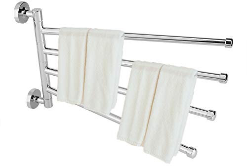 Portasciugamani da Parete Bagno Portasciugamani con Gancio Portasciugamani Girevole a 4 Bracci Porta Asciugamani Bagno da Cucina WC