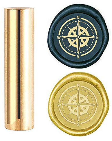craspire Wax Seal Stamp Compass, Metallversiegelung Wachsstempel Mini Messing Stempel Pistole Wachs Siegel 15mm Für Umschlag Einladung Hochzeit Verschönerung Flasche Dekoration Geschenkkarte
