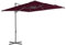 vidaXL Ampelschirm mit Stahlmast Lüftung Kurbelsystem Sonnenschirm Gartenschirm Marktschirm Strandschirm Kurbelschirm Bordeauxrot 250x250cm