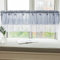 Lsimeru Kariert Küchengardinen Landhausstil Vintage Blau Scheibengardine Küche Bistrogardine Kurzstore Gardinen Sheer Kurzvorhang Kleinfenster Vorhang 1 Stücke,106x45cm