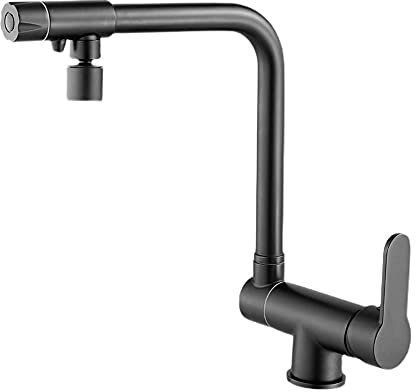 grifo osmosis 3 vias Modo dual Grifo Cocina Abatible 3 Vías Ósmosis 360° Giratorio Grifería de Cocina para Osmosis-negro