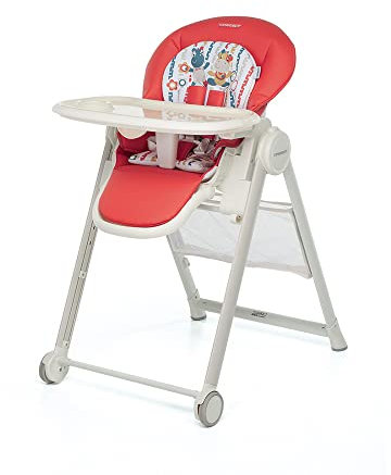 Foppapedretti Seggiolone Sdraietta Misterchef, bambini da 0 a 3 anni (fino a 15 Kg), Seduta/Poggiapiedi/Schienale Regolabili, Cesto Porta Oggetti, Stabile, con Imbottitura Lavabile, Circus