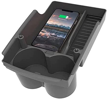 for Tesla Model X Model S Car Wireless Charger Pad, Auto Wireless Chargers Plate Wireless Charging Tray Central Control Fast Charging Pad Induction for Any Qi Phone Non-Slip Accessories