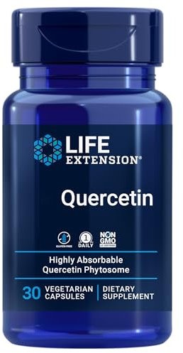 Life Extension, Bio Quercetin, 10mg, con Fosfatidilcolina, 30 Cápsulas veganas, Probado en Laboratorio, Sin Gluten, Vegetariano, Sin Soja, No GMO