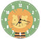 GRAVURZEILE Wanduhr Kinder Löwen Motiv - Lautlose Kinderwanduhr geeignet für Mädchen & Junge - Bunte Lernuhr für Kinder 30 cm - Einfaches Ablesen der Uhrzeit Lernen - Farbenfrohes Löwen Design