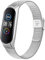 AK Cinturino Compatibile con Xiaomi Mi Band 6 Braccialetto/Xiaomi Mi Band 5 Cinturino Regolabile in Acciaio Inox Metallo Cinturino di Ricambio per Xiaomi Mi Band 5/Mi Band 6