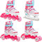 RAVEN 4in1 Inline Skates Triskates Rollschuhe Schlittschuhe Inliner für Kinder Mädchen verstellbar (Zoya, 34-37 (21,5cm-24cm))
