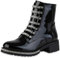 VAN HILL Damen Klassische Stiefeletten Blockabsatz Strass Trendy Schuhe 840586 213269 Schwarz Lack 39