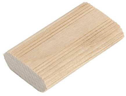 Domino Dominostein, 50 Stück Buchenholz Made Domino-ZapfenDomino-Zapfen, 8 x 40 mm, Kompatibel Mit Dem Domino-Verbindungssystem Mit Losen Zapfen