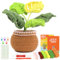ENCHOL Beginners Crochet Kit, Crochet Kits for Beginners Adult, Turtleback Leaf Potted, Crochet Potted Plant DIY Crochet Kits with Step-by-Step Video Tutorials