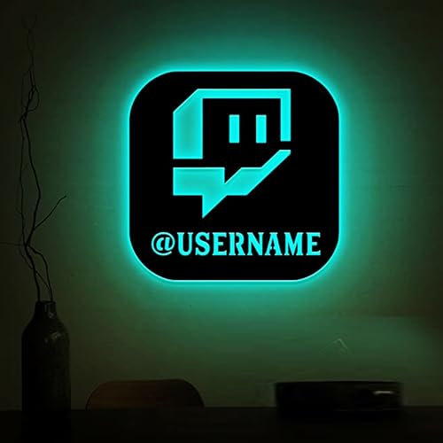 Panneau D’étiquette De Joueur En Métal Personnalisé Avec Lumières LED, Panneau De Nom D’utilisateur Personnalisé, étiquette De Joueur Pour Twitch, Veilleuse Gamer Tag, Panneau Lumineux Gamertag