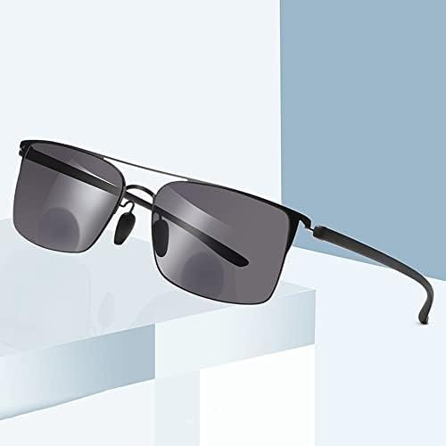 Männer Leser Bifokale Lesebrille UV-Schutz Leser Sonnenbrille Schwarze Rahmenbrille Mit Federscharnier-Harzlinsen,+1,5,HaoAMZ