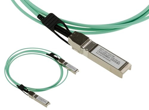 Kalea Informatique - Cable de red tipo fibra óptica multimodo AOC 2 m SFP+ 10 G, referencia SFP-10G-AOC2M compatible con Intel
