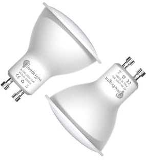 TobeBright Gu10 Dusk to Dawn LED Light - 5W Smart Sensor Bulb - 450LM 6000K Cold White - Auto On/Off, 2-pcs