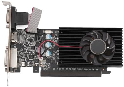 Carte Graphique GT705 2GD3, Carte Graphique PCIe 2 Go GDDR3 64 Bits pour Ordinateur de Bureau, Carte Graphique de Jeu avec Ventilateur de Refroidissement, pour Jeux de Films de