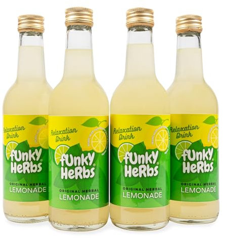 Botanical Lemonade Made With Calming Relaxation Herbs (4 x 330ml Glass Bottles, Original Herbal Lemonade)