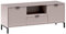 TV Lowboard in Kaschmir beige mit Rillenoptik 135 cm Fernsehschrank Fernsehtisch 2 Türen 1 Schublade TV Regal TV Board
