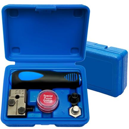 Shkalacar Outil D'évasement de Conduite de Frein pour Tuyau en Cuivre Double 3/16 kit d'outils d'évasement de Frein Automatique avec boîte de Rangement, Outils d'évasement portatifs détachables