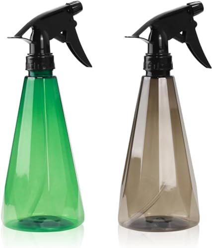 2PCS Spray Bottles, 500ml, Hair Water Mist Spray Bottle, Water Plant Mister Spray Bottle, Continuous Fine Empty Spray Bottles for Cleaning Hair Travel Beauty Gardening, Adjustable Trigger Action