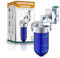 Akitaink Dosatore Proporzionale Polifosfato per Caldaie, Filtro Anticalcare con Valvola arresto By-Pass e Ricarica Inclusa Portata 20l/min, Attacchi 1/2 Orientabilicon Testata in Ottone