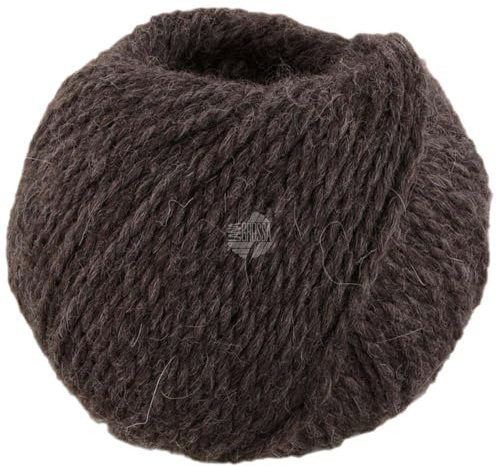 LANA GROSSA Natural Lama Chunky | Voluminöses Garn aus feinen Baby-Lama Fasern | Handstrickgarn aus 100% Lama (Baby) | 50g Wolle zum Stricken & Häkeln | 70m Garn FB15
