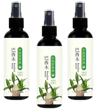 Engrais pour Plantes D'intérieur en Bois Brésilien, Solution Nutritive Hydroponique pour Bois Brésilien, Engrais Liquide pour Bambou, Solution Nutritive pour Plantes D'intérieur (3PCS)