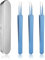 3 Stücke Pickel Pinzette Edelstahl Mitesserentferner Set Komedonenquetscher Mitesser Pinzette Mitesserentferner Pickel für Entfernung Von Mitessern Auf Nase Und Gesicht Unisex (Blau)