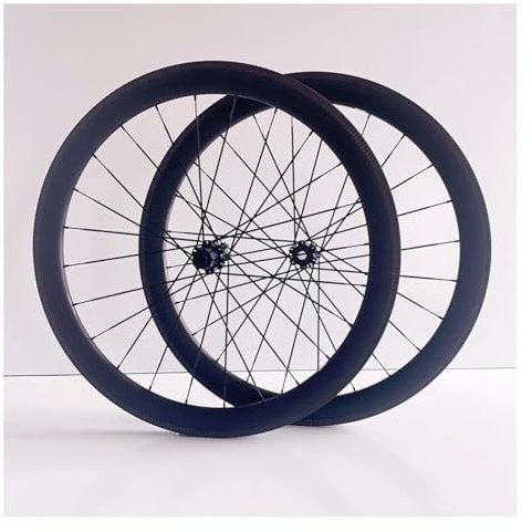 700c Rennrad Laufradsatz 50mm Carbonfaserfelge Scheibenbremse Steckachse Fahrrad Laufradsatz HG 8-12 Geschwindigkeit Vorder- und Hinterräder
