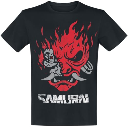 Cyberpunk Samurai - BandMerch Männer T-Shirt schwarz Fan-Merch, Gaming