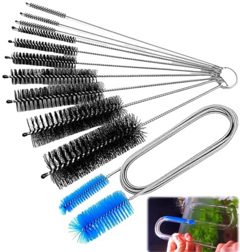 Brosse de Nettoyage pour Aquarium,11pcs Tuyau Brosses de Nettoyage,Brosse Goupillon Nettoyage Tube,Brosse pour Tuyau d'eau filtrante Aquarium Aquarium pour Aquarium Cuisine Maison