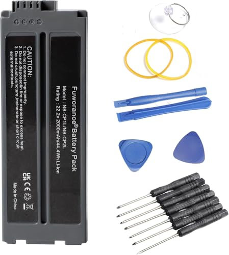 Fuworance 2000mAh 22.2V 44.4Wh Ersatzakku Kompatibel mit Canon SELPHY CP100 CP200 CP220 CP300 CP400 CP510 CP600 CP710 CP770 NB-CP1L NB-CP2L Fotodrucker mit Lithium Ionen Akku