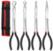 Tanstic 4Pcs Hose Grip Pliers & Long Needle Nose Pliers Set, 5/16”, 1/2”, 3/4”Long Reach Hose Grip Pliers Ring Nose Hose Gripper Pliers Offset Spark Plug Boot Removal Pliers for Narrow Spaces
