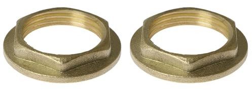 HJTOOK 2 Stück 1,9 cm Innengewinde Messing Rohr Flansch Sechskant-Kontermutter für Rohranwendung und Verbindung