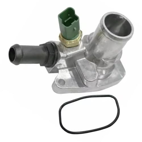 Termostato TOTMOX, alloggiamento termostato, gruppo alloggiamento termostato liquido di raffreddamento motore auto compatibile con Fiat 500 (312_) 1.2 Hatchback benzina, 55202371