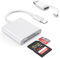 1pcs SD Card Reader for iPhone iPad,SD to USB C Adapter,USB C SD Card Reader for MicroSD/SD,2 in 1 SD/TF Camera Memory Card Compatible with iPhone/iPad/Macbook/Android Phones/Camera,Plug and Play