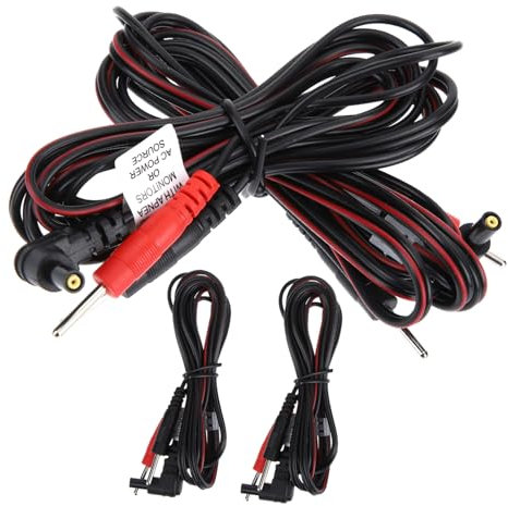 Healeved 4 Stück Anschlusskabel Für Therapiegeräte Pvc Material Kompatibel Mit Massage Und Behandlungsmaschinen Stabile Leitungen Für Verbesserte Durchblutung Ersatzkabel Für Physiotherapie