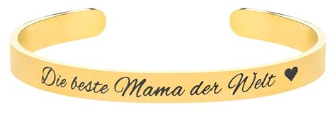 Lumari Gold Personalisiertes Armreif mit Gravur – Gold Edelstahl Armband für Damen, Hypoallergen, Rostfrei – Elegantes Geschenk für Frauen in 4mm, 6mm, 8mm
