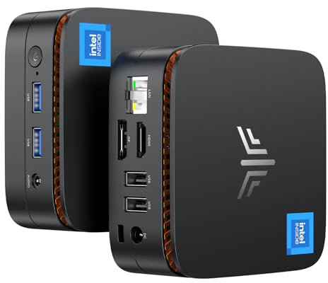 NiPoGi Essenx E1 Mini PC Twin Lake N150 (Meglio di N100,3,6 GHz) W-11 Pro 8 GB RAM/256 GB M.2 SSD, Mini computer DP 1.4+HDMI 2.0 Desktop PC 2.4+5G WiFi,BT4.2/RJ45,4K@60HZ UHD Dual Display per Ufficio